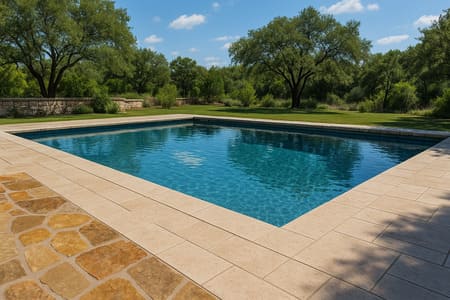 Pool deck cleaning in the texas hill country travertine flagstone and slip safety