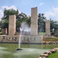 River-Place-Entry-Monument-Limestone-Cleaning 0